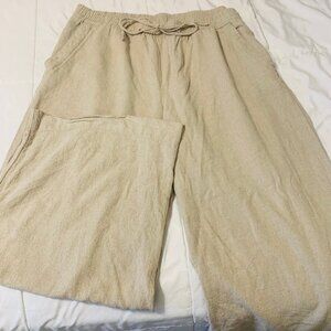 A New Day Tan Linen Pants
